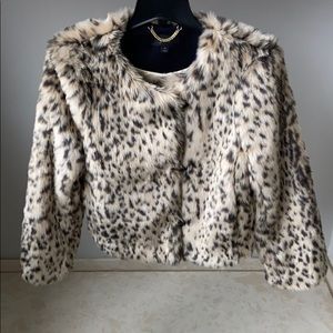 J Crew Faux Fur Cheetah Print Jacket